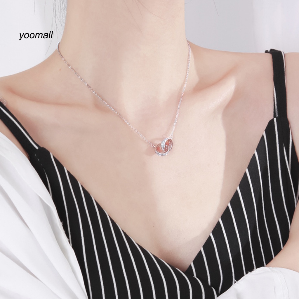 Vòng cổ Mạ Bạc Mặt Tròn Thời Trang Cho Nữ