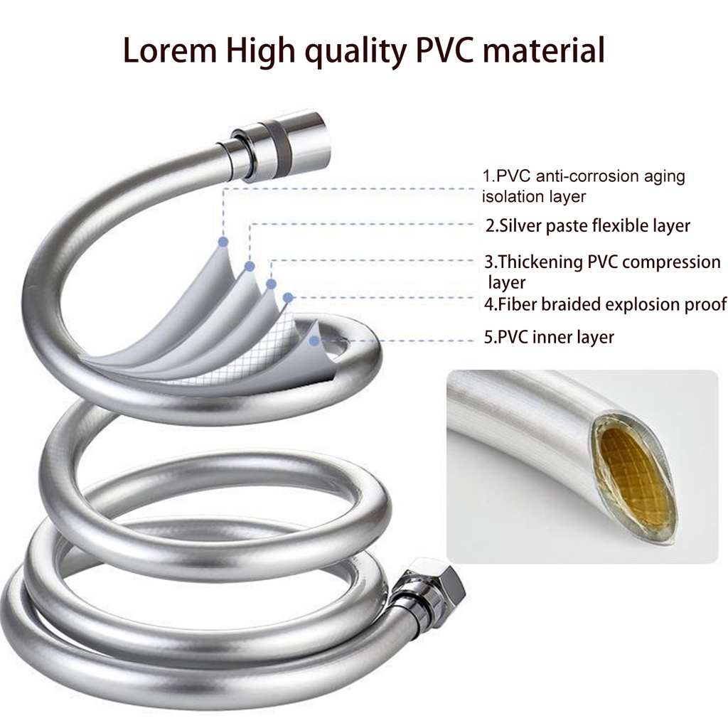 Andes Improing Your Bath Với Ống PVC Linh Hoạt Nối Vòi Tắm Và Ống Nước Nhà Vệ Sinh