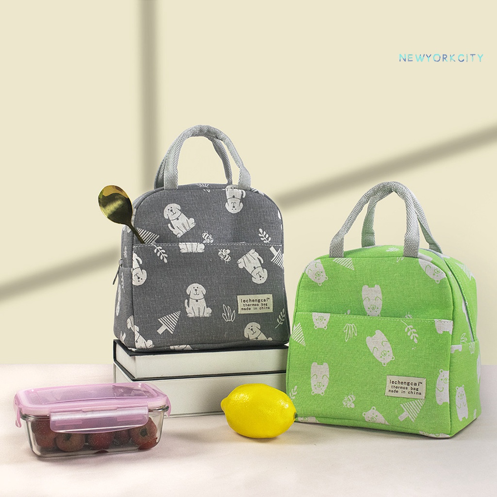 Túi Cách Nhiệt Đựng Đồ Ăn Có Khóa Kéo Và Tay Cầm Tiện Dụng