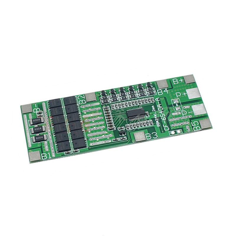 Bảng Mạch Đèn Pin Lithium 24V 6S 40A 18650 Li-Ion Bms Pcb Có Cân Bằng Cho Xe Đạp Điện