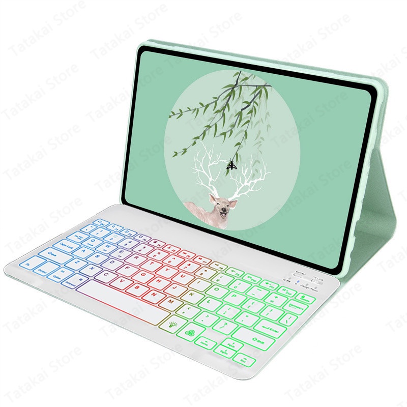 Ốp Máy Tính Bảng Có Bàn Phím Màu Cầu Vồng Cho Xiaomi Pad 6 Teclado Capa Xiaomi Pad 6 Pro Mi Pad 6 11 inch