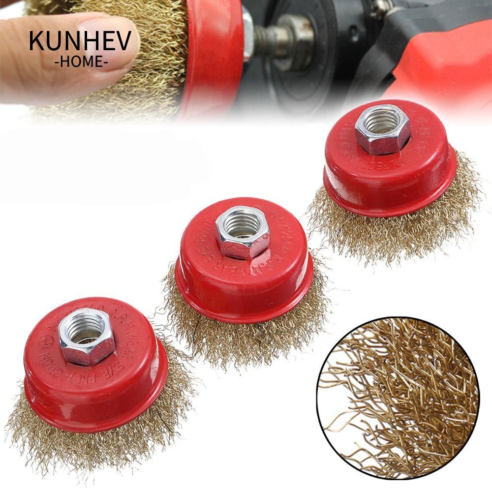 KUNHEV Cọ Đánh Bóng Gỗ Bằng Dây Cước Bền Bỉ 75mm 3 "M14