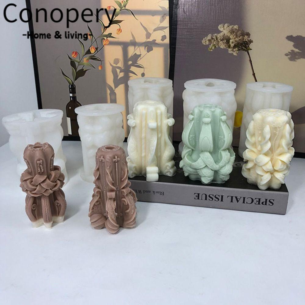 CONOPERY Khuôn Silicone Hình Trụ Làm Nến Thủ Công