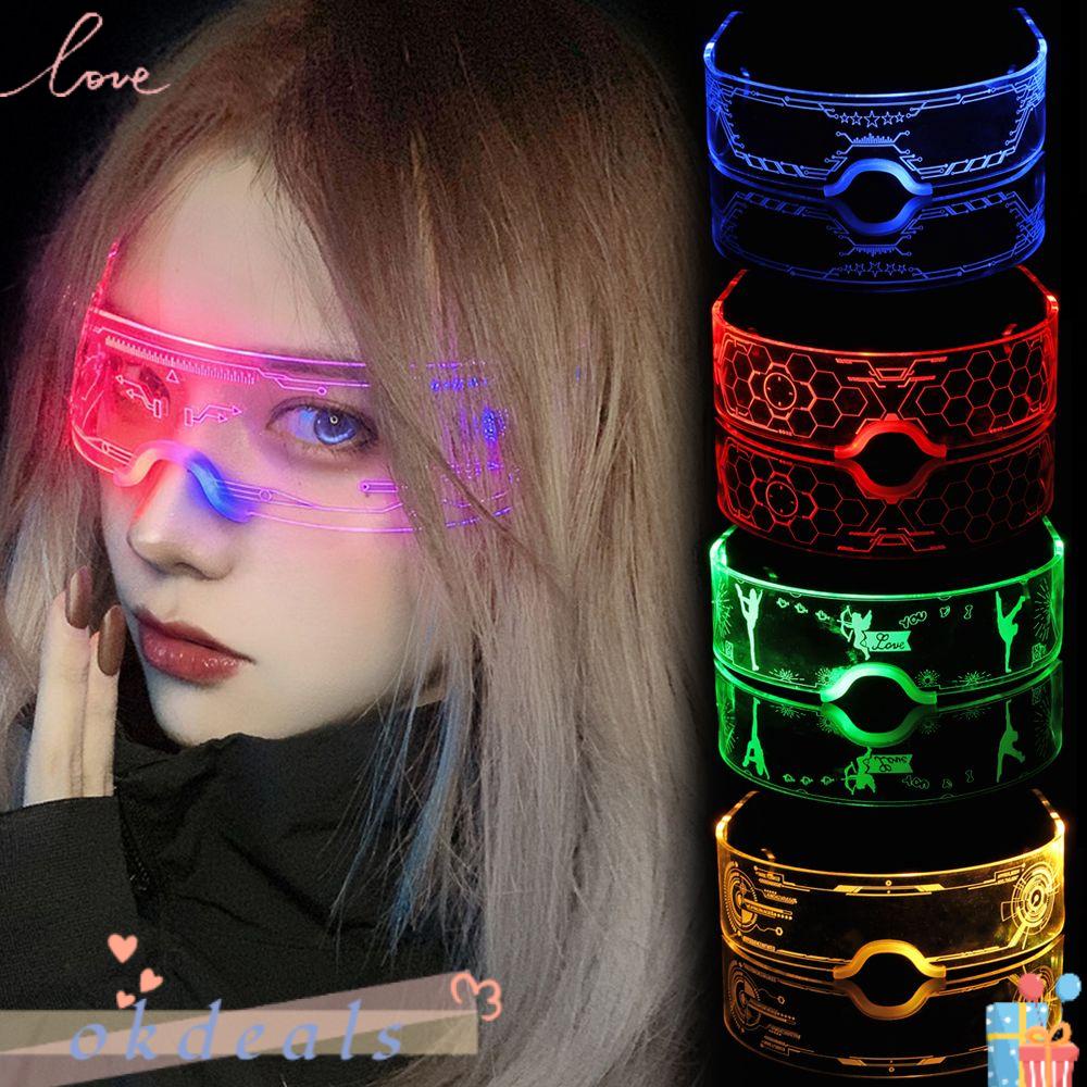 Mắt Kính Có Đèn LED Phát Quang Độc Đáo Dùng Trang Trí Quán Bar / Biểu Diễn Sự