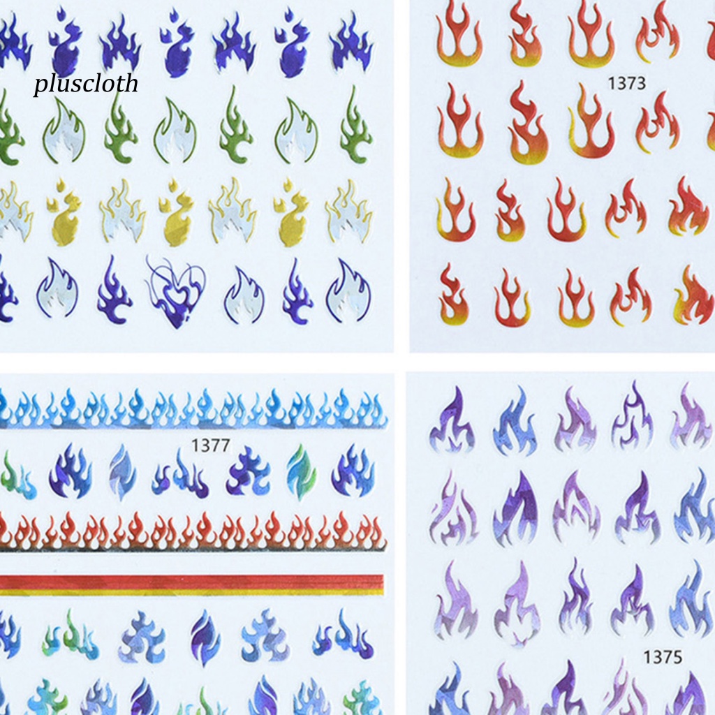 1 Bộ Miếng Dán Trang Trí Móng Tay Nghệ Thuật Nhiều Màu