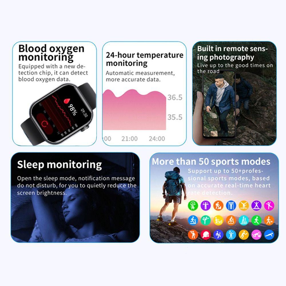 Đồng Hồ Thông Minh Bluetooth Không Đau Giúp Đo Huyết Áp Theo Dõi Giấc Ngủ Oxy