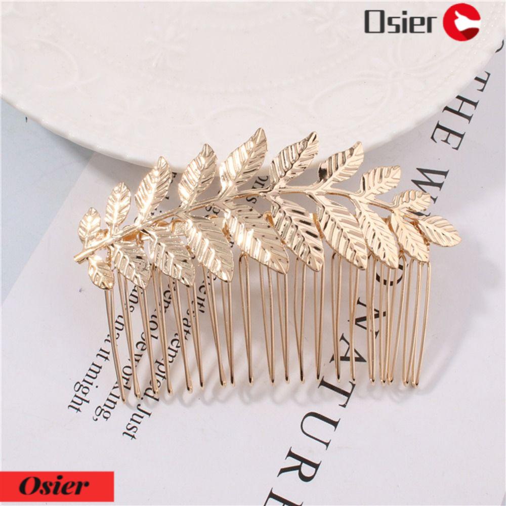 OSIER1 1 Lược Cài Tóc Hình Chiếc Lá Trang Sức Cô Dâu Ngày Cưới