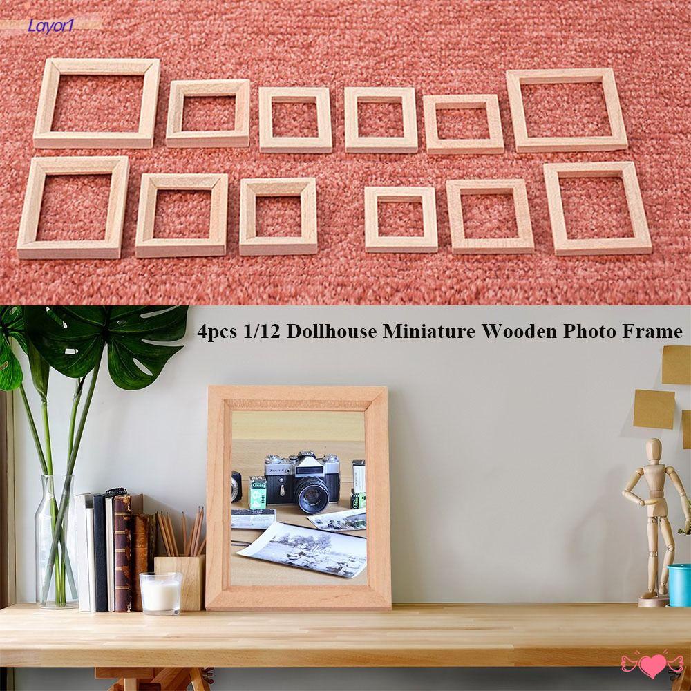 LAYOR1 Set 1 / 12 Nội Thất Bằng Gỗ Mini Tỉ Lệ 1 / 12 Trang Trí Nhà Búp Bê