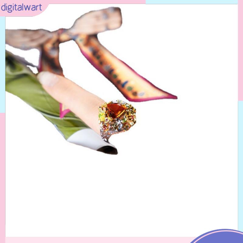 [DG] Nhẫn Dạng Hở Đính Đá Tự Nhiên Màu Nước Tiểu Ý Sáng Và Cao Cấp