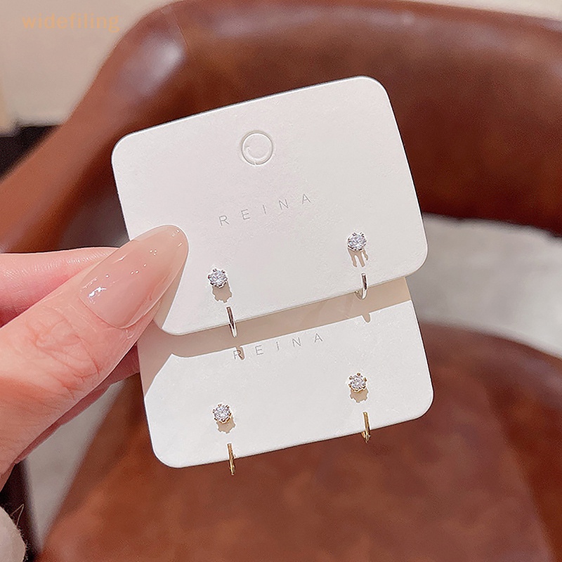 1 Đôi Bông Tai Đính Pha Lê Thời Trang Hàn Quốc Dành Cho Nữ