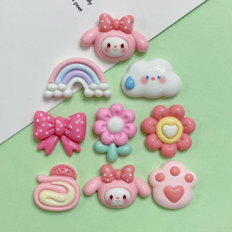 Dễ Thương Ghim Cài Giày Hình Hoa Hướng Dương Đám Mây / Hoa Cúc / Cô Gái / Đám Mây / Cô Gái / crocs rainbow my melody Jobbits charms