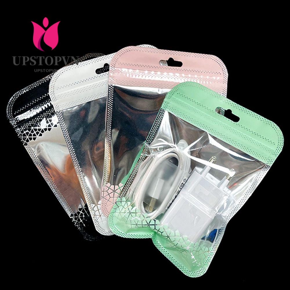 UPSTOPVN Túi Zip Đựng Đồ Nhiều Màu Sắc Có Lỗ Treo Tiện Dụng