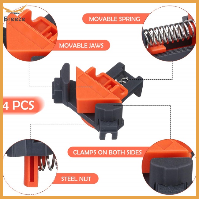 Kẹp Góc Phải 60 / 90 / 120 Độ Hỗ Trợ Cố Định Khung Ảnh Tiện Lợi