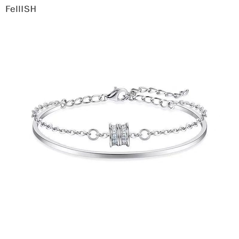 Vòng Đeo Tay Hai Lớp Dạng Chuỗi Xích Nhỏ Nhắn 439br Dành Cho Nữ