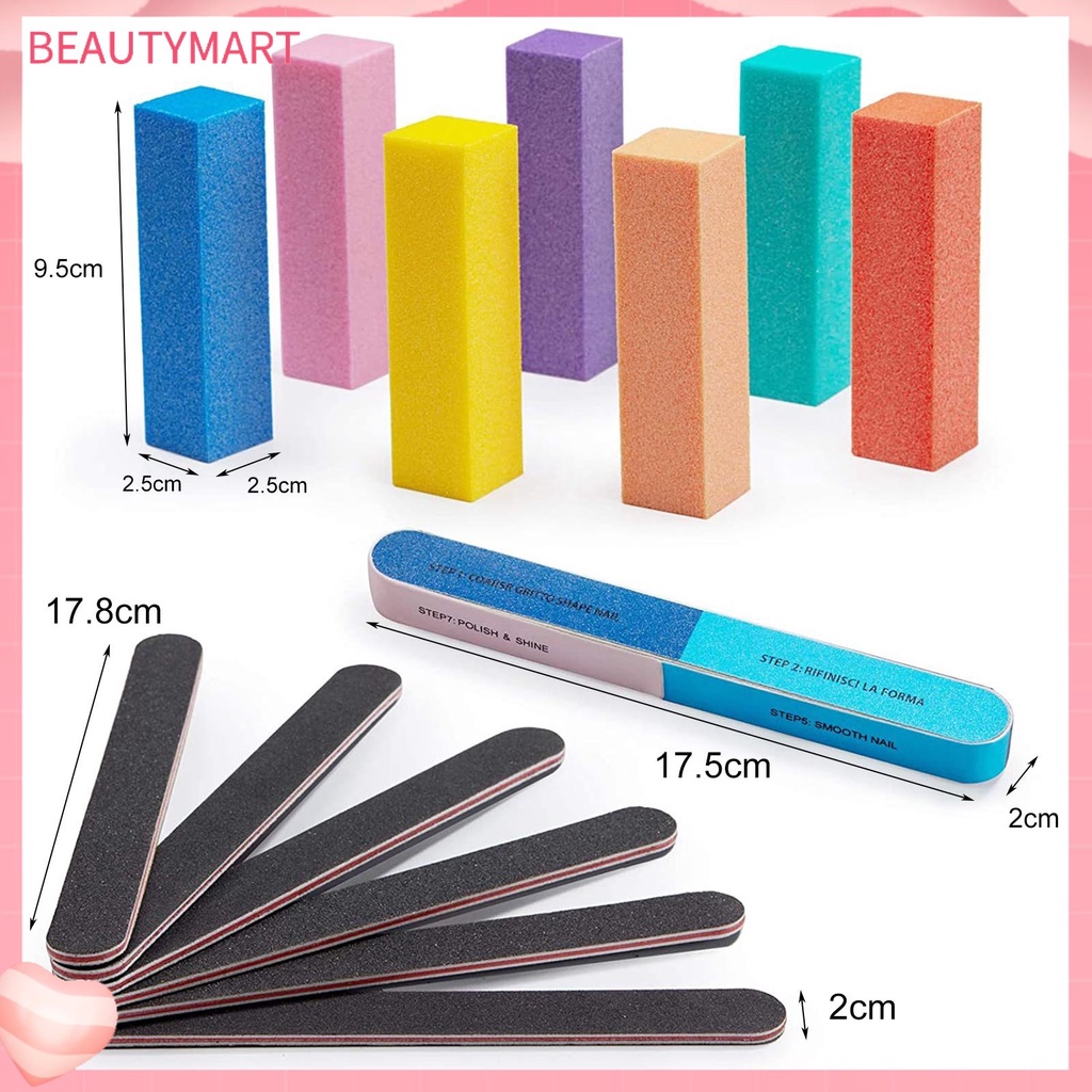 Bộ 14 Cây Dũa Móng Tay Nhiều Màu Sắc Chuyên Dụng Cho Salon