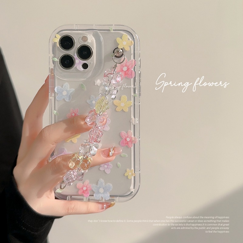 Ốp Điện Thoại Mềm Họa Tiết Hoa Có Túi Khí Chống Sốc Bảo Vệ Ống Kính Máy Ảnh Cho IPhone 11 13 12 14 PRO Max 14 Plus