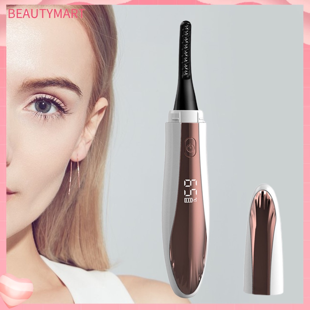Dụng Cụ Uốn Lông Mi Bằng Điện 4 Nhiệt Độ Nhanh Khô Lâu Trôi Chống Bỏng Màn Hình LED Hiển Thị Có Thể Sạc Lại