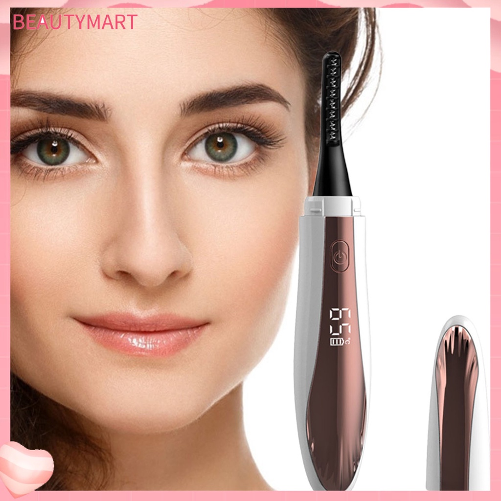 Dụng Cụ Uốn Lông Mi Bằng Điện 4 Nhiệt Độ Nhanh Khô Lâu Trôi Chống Bỏng Màn Hình LED Hiển Thị Có Thể Sạc Lại