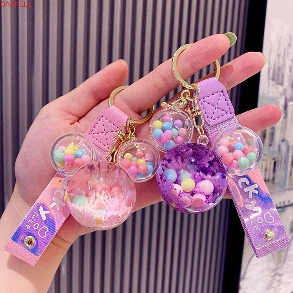 DARNELL Móc Khóa Hình Đầu Chuột Hoạt Hình Dễ Thương