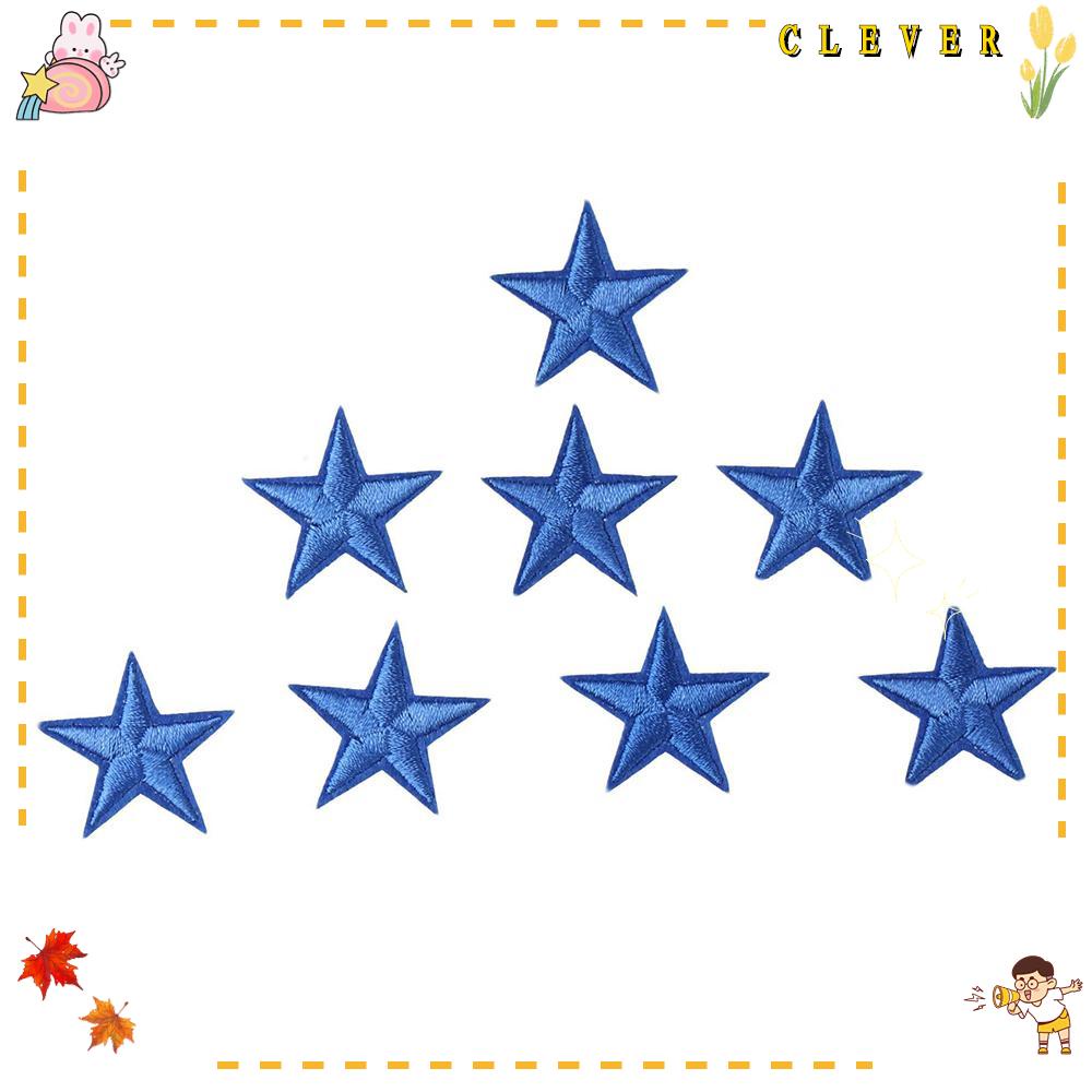 CLEVER Miếng Vá Trang Trí Quần Áo Hình Ngôi Sao Năm Cánh DIY