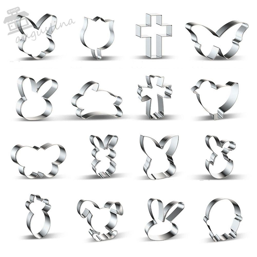 AUGUSTINA Bộ Khuôn Cắt Bánh Quy Hình Hoa Bướm Hoạt Hình Dành Cho Trẻ Em