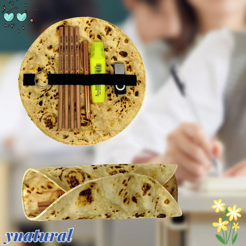 YNATURAL Túi Đựng Bút Dạng Cuộn Hình Tortilla Vui Nhộn Cho Học Sinh