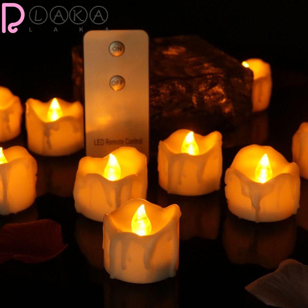 Bộ 12 Cây Nến Đèn LED Không Lửa Trang Trí Tiệc Cưới