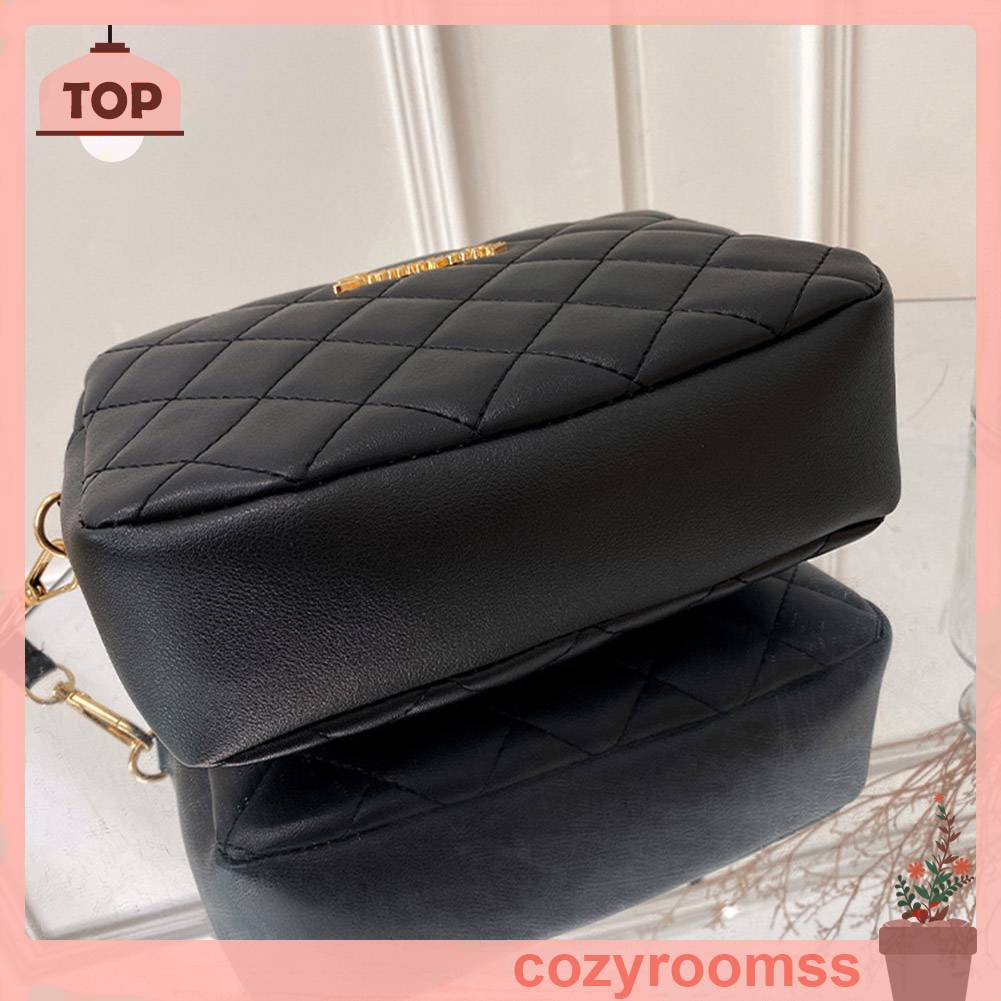 Túi Da PU Đeo Chéo Thêu Họa Tiết Lưới Thời Trang Cho Nữ