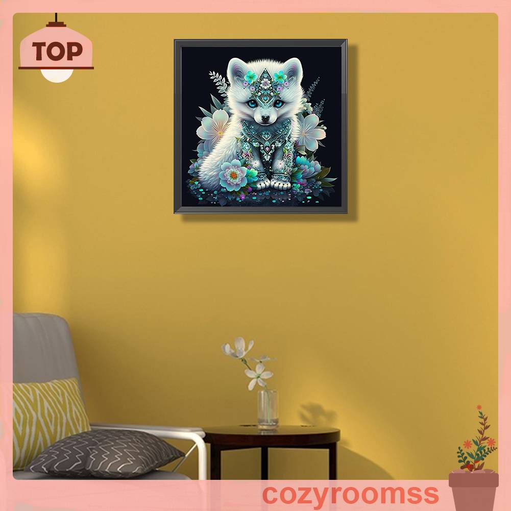 Bộ Tranh Đính Đá 5D Họa Tiết Chú Chó Dễ Thương Độc Đáo DIY Dùng Trang Trí Nhà Cửa