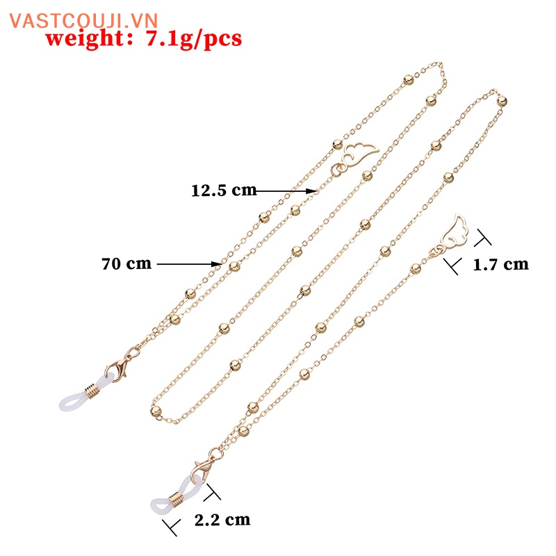 Dây Đeo Mắt Kính Màu Vàng / Bạc Phong Cách VASTJI Cổ Điển Độc Đáo Thời Trang Cho Nữ