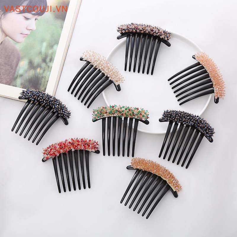 Lược Cài Tóc Đính Hạt Pha Lê Sang Trọng Cho Cô Dâu