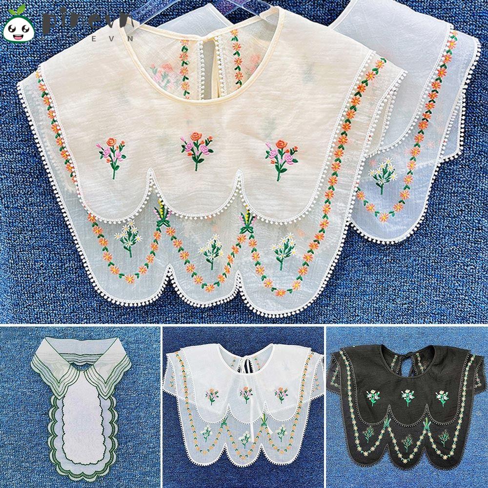 PINEVN Cổ Áo Sơ Mi Giả Thêu Ren Có Thể Tháo Rời Thời Trang Cho Nữ