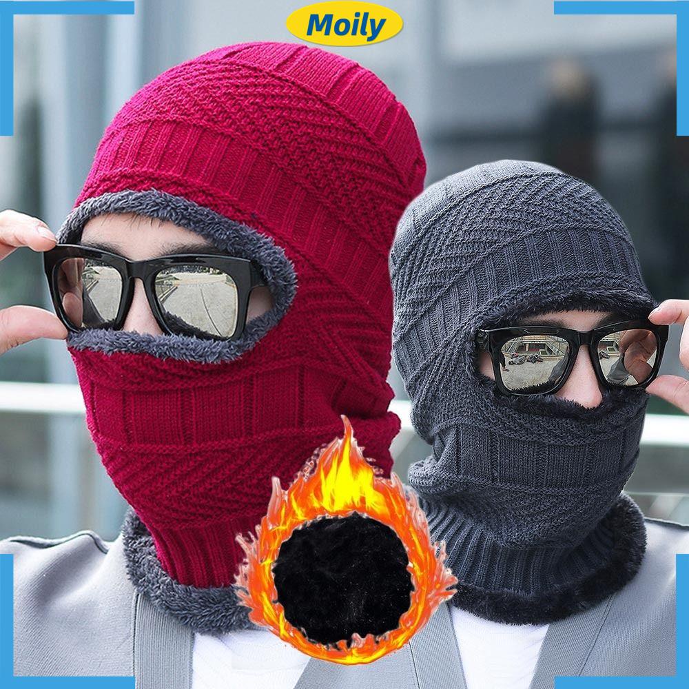 MOILYVN Mũ beanie Kiêm Khăn Choàng Cổ Giữ Ấm