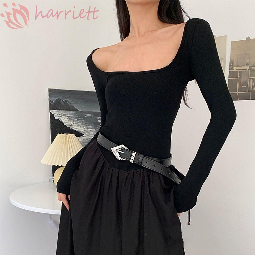 HARRIETT Thắt Lưng Da PU Phong Cách Punk Hàn Quốc Cổ Điển Thời Trang Cho Nam Và Nữ