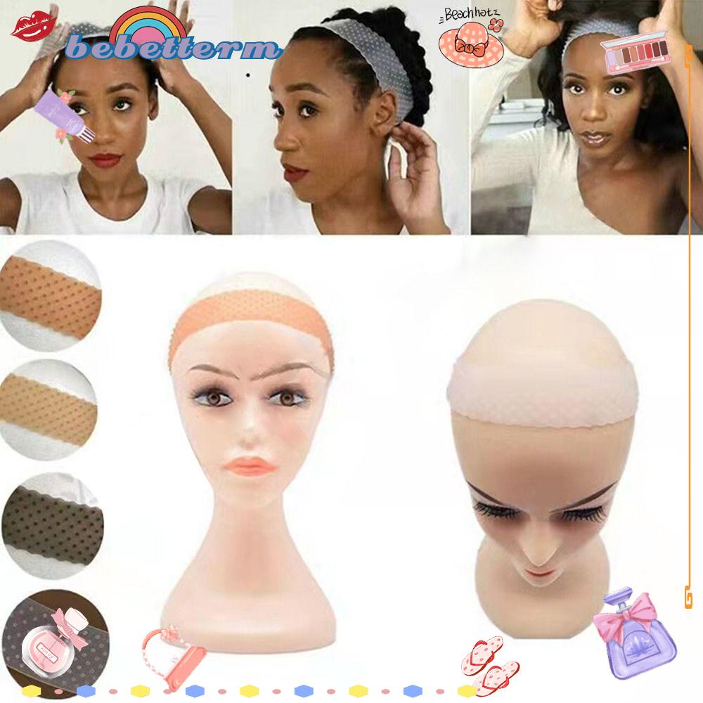 BEBETTERM Băng Đô Đội Tóc Giả Bằng Silicone Trong Suốt Co Giãn Chống Mồ Hôi Chống Trượt Dễ Sử Dụng