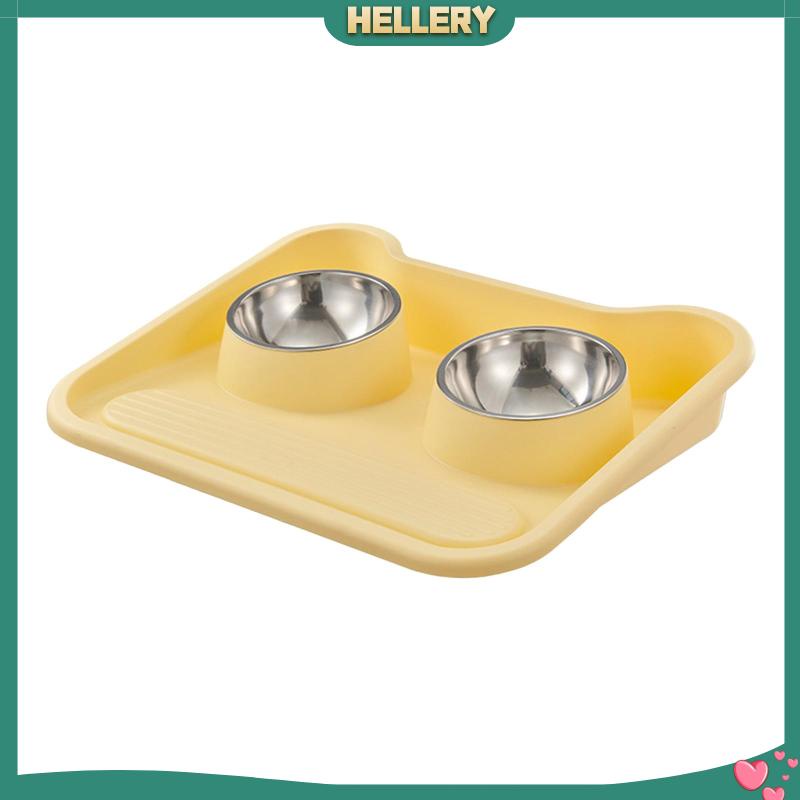 Bộ 2 Bát Đựng Thức Ăn / Nước Uống Bằng Thép Không Gỉ Tiện Dụng Cho Thú Cưng