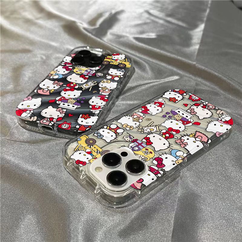 Ốp Điện Thoại Dẻo Trong Suốt Họa Tiết Hoạt Hình Mèo Kitty Dễ Thương Cho Iphone14Promax / 1312 8xr7
