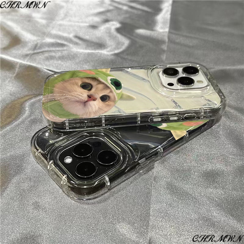 Ốp Điện Thoại Mềm Trong Suốt In Hình Mèo Hoạt Hình Dễ Thương Cho iPhone14promax 1312 / 11 7 / 8plus xr / sins YE3C
