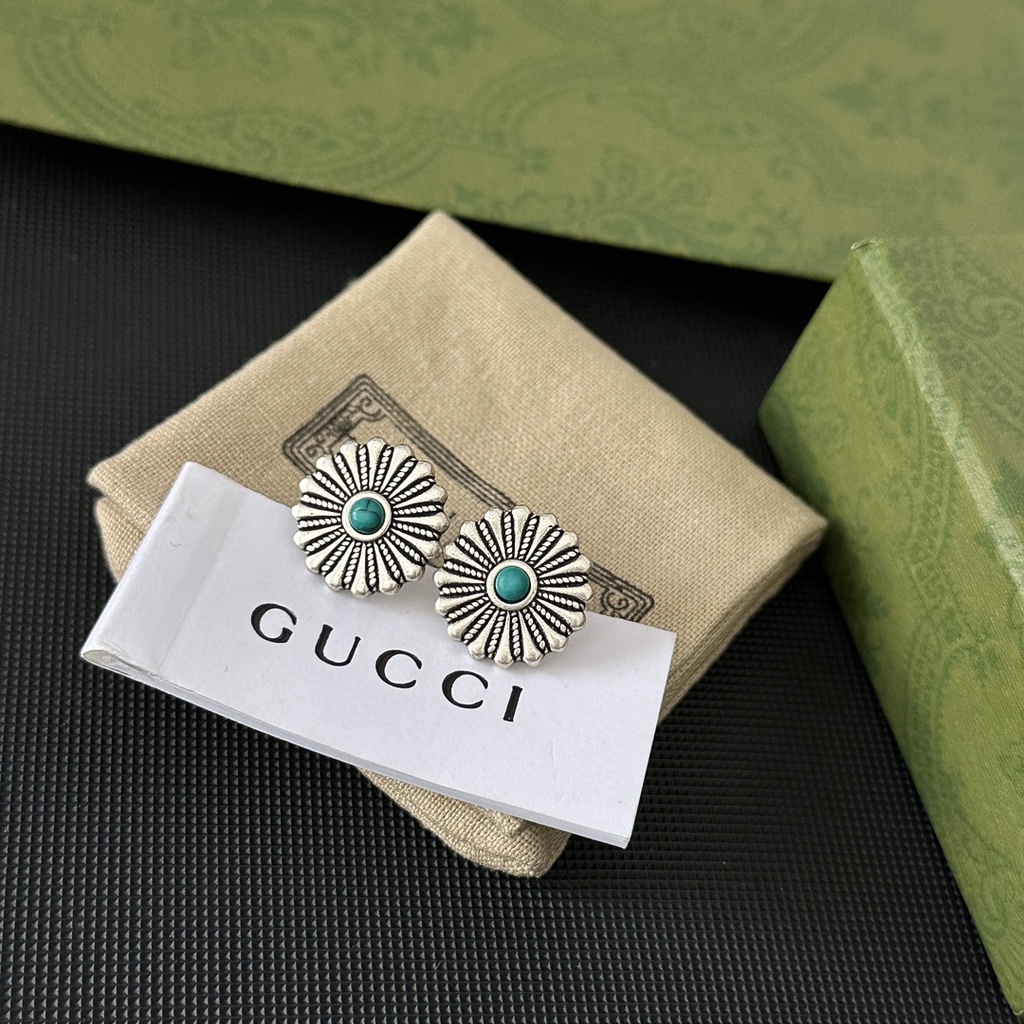Bông Tai Gucci Bằng Thép Titan In Chữ Thời Trang Sang Trọng Cho Nữ