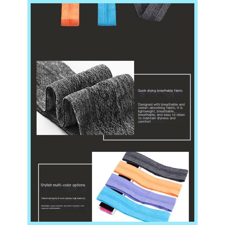 Cổng băng đô cài tóc sweat-wicking non-slip elastic breathable thin quick-drying fashion wide simple tdevn
