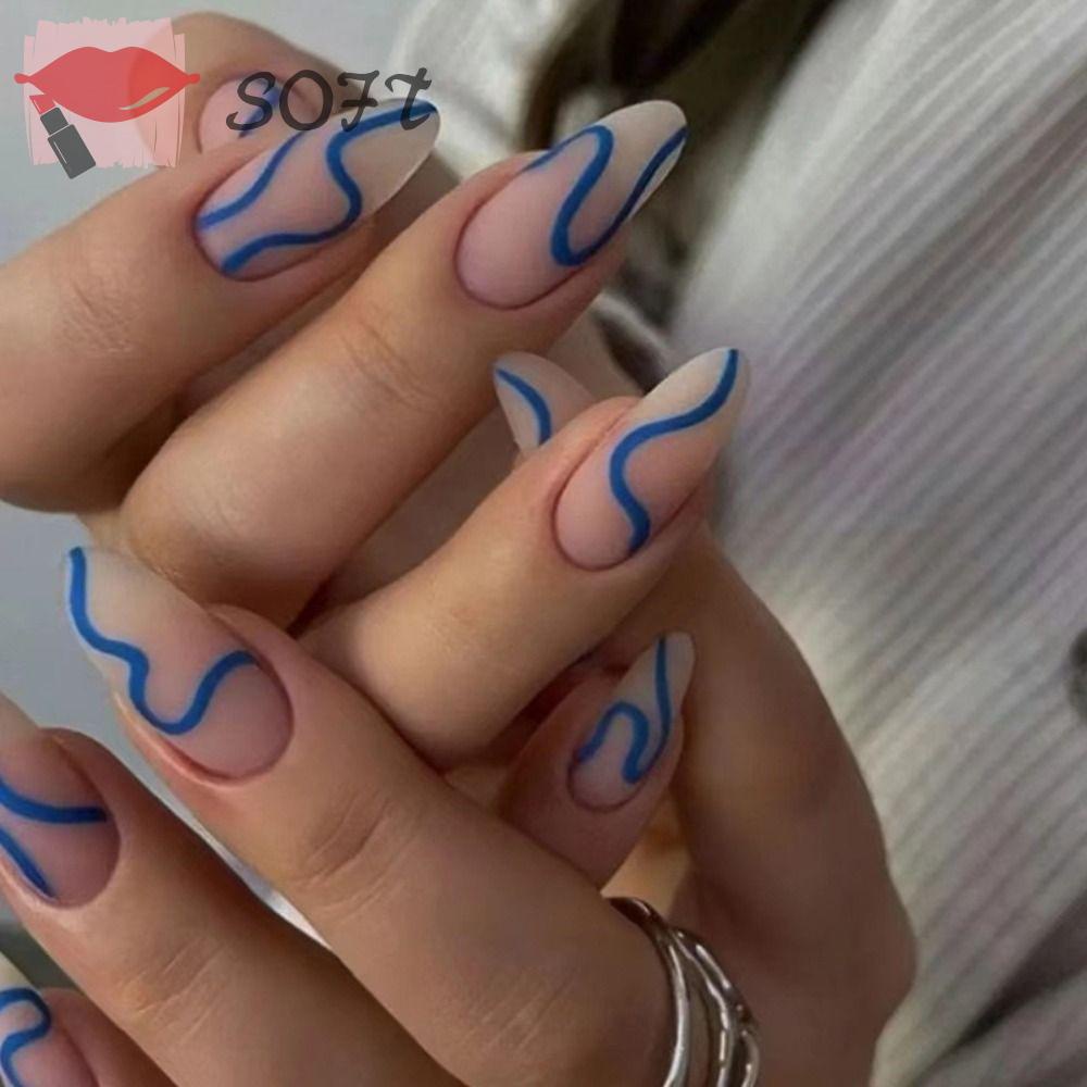 SOFTNESS Bộ 24 Móng Tay Giả Hình Ngôi Sao