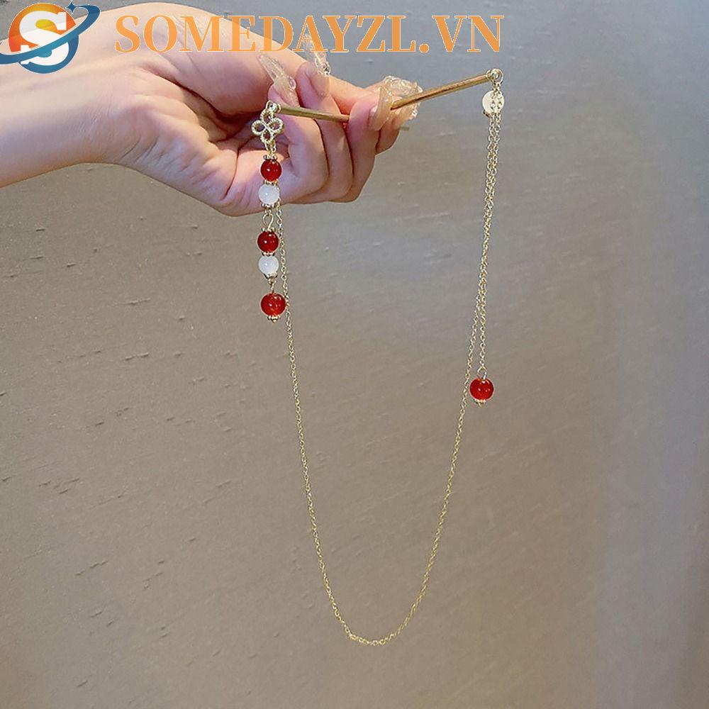 SOMEDAYZL Trâm Cài Tóc Đôi Tua Rua Phong Cách Cổ Điển Cho Nam Và Nữ