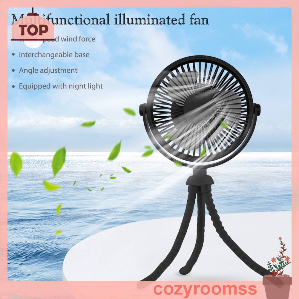 Quạt Mini Cầm Tay 3 Tốc Độ Không Ồn Hình Bạch Tuộc Sáng Tạo