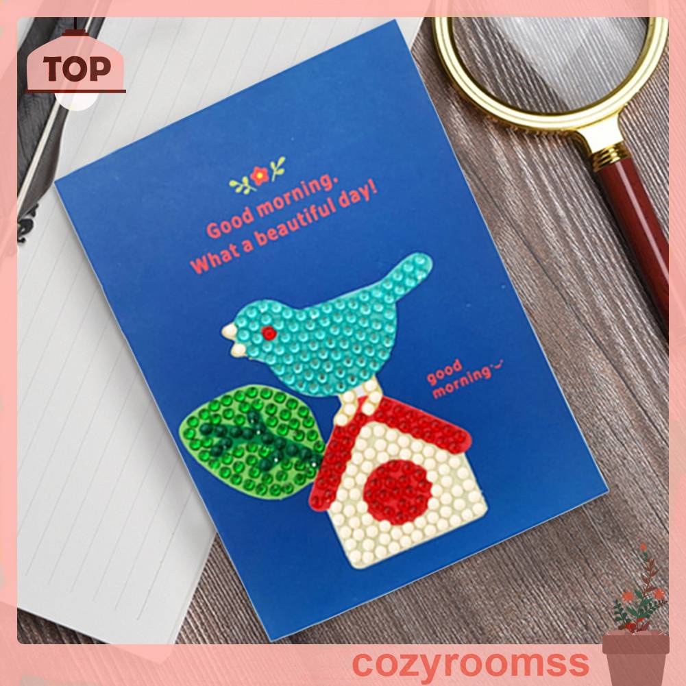 Set 8 Tấm Sổ Tay Phác Thảo Đính Đá DIY Sáng Tạo Đẹp Mắt