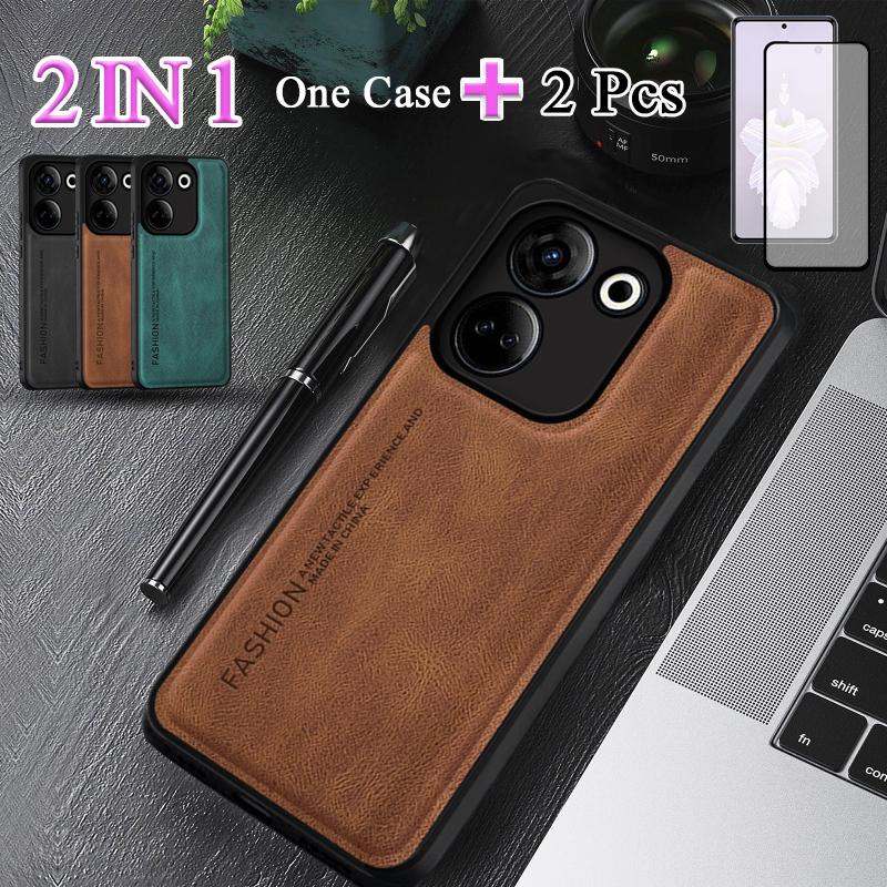 Ốp Điện Thoại Mềm Nhám 2 Trong 1 Với Phim Gốm Sứ Bảo Vệ Màn Hình Cong Cho Tecno Camon 20 Pro 4G CK7n Camon 20 CK6
