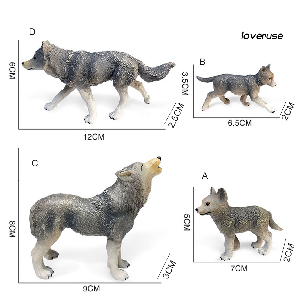 Mô Hình Tượng Gia Đình Sói Không Mùi Thân Thiện Với Môi Trường Giáo Dục Cho Trẻ Mẫu Giáo