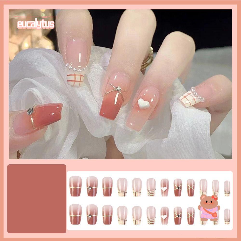 EUTUS Bộ Móng Tay Giả Che Phủ Toàn Diện Phong Cách Pháp DIY