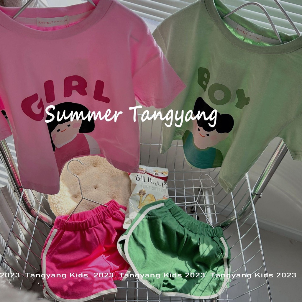 Bộ Đồ Dáng Rộng In Số 8052-Summer In Họa Tiết Hoạt Hình Dễ Thương Thời Trang Mùa Hè Cho Bé Trai