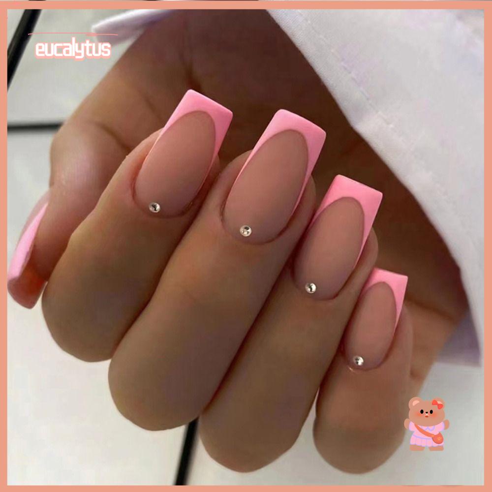 EUTUS Bộ 24 Móng Tay Giả Hình Nấm Dễ Thương