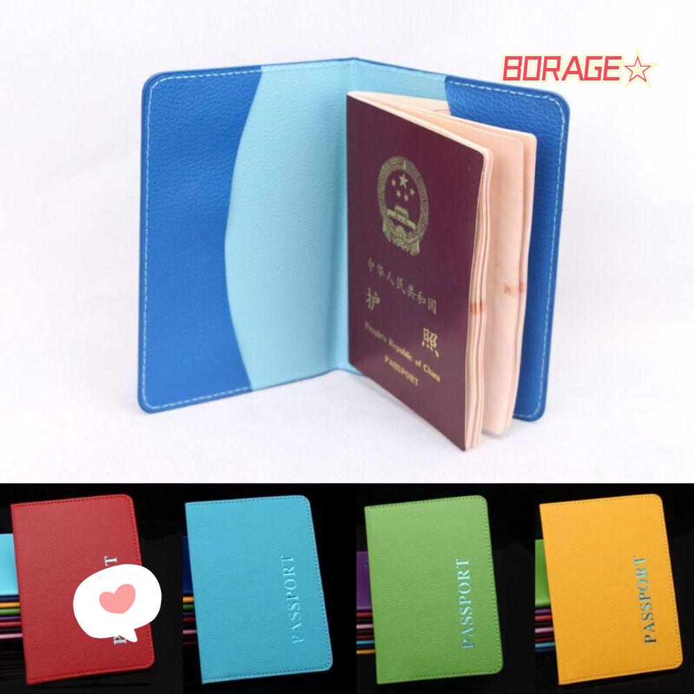 BORAG Ví Da PU Đựng Hộ Chiếu Du Lịch Tiện Lợi Giá Đỡ